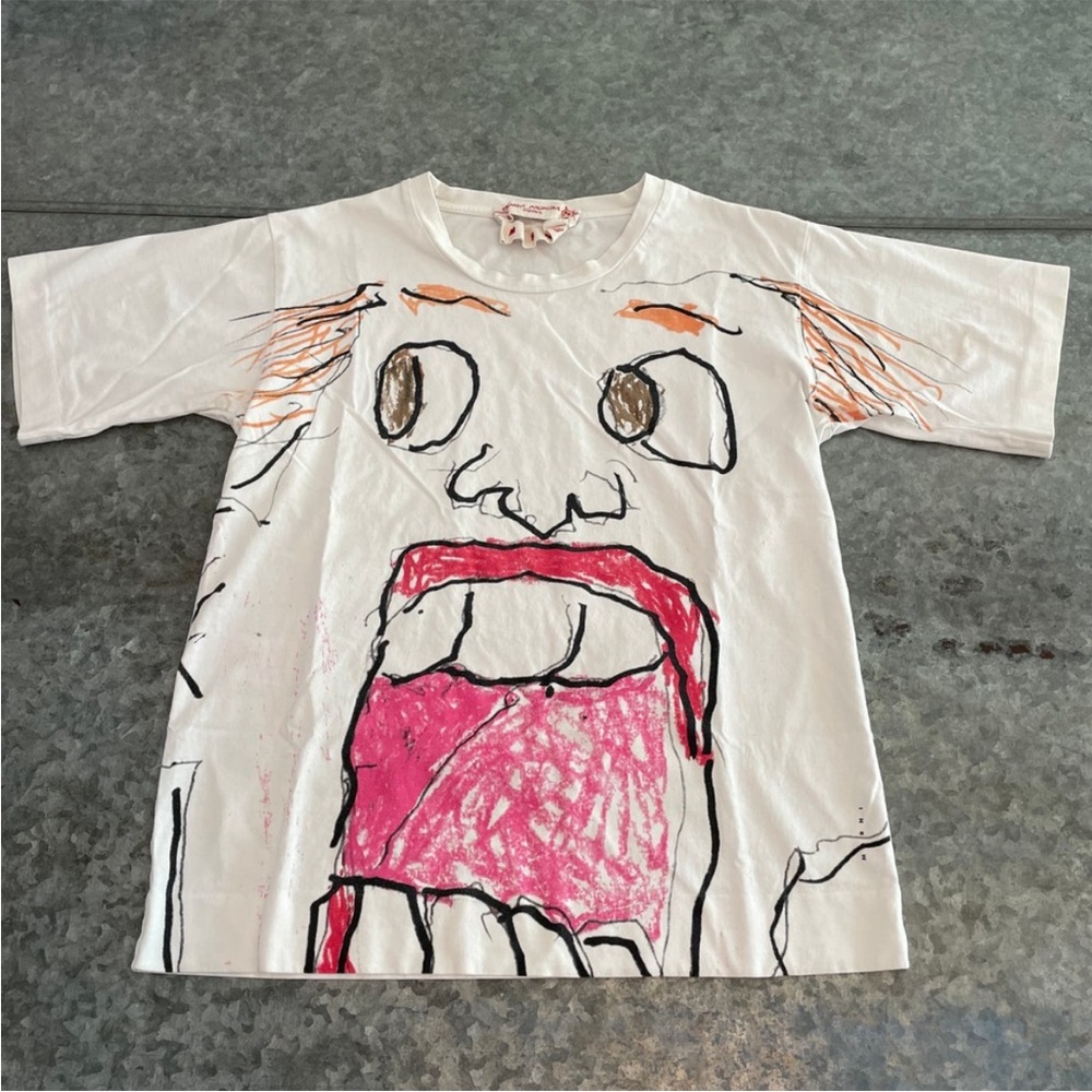 Small-Marni X Maria Magdalena Suarez Face Graphic Tee Shirt